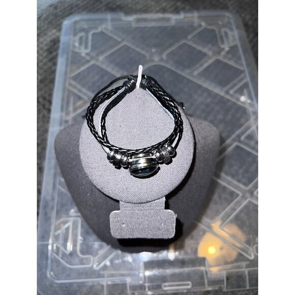 LIBRA Constellation Braided Rope Bracelet Punk Alloy Leather Bracelet - Picture 3 of 6